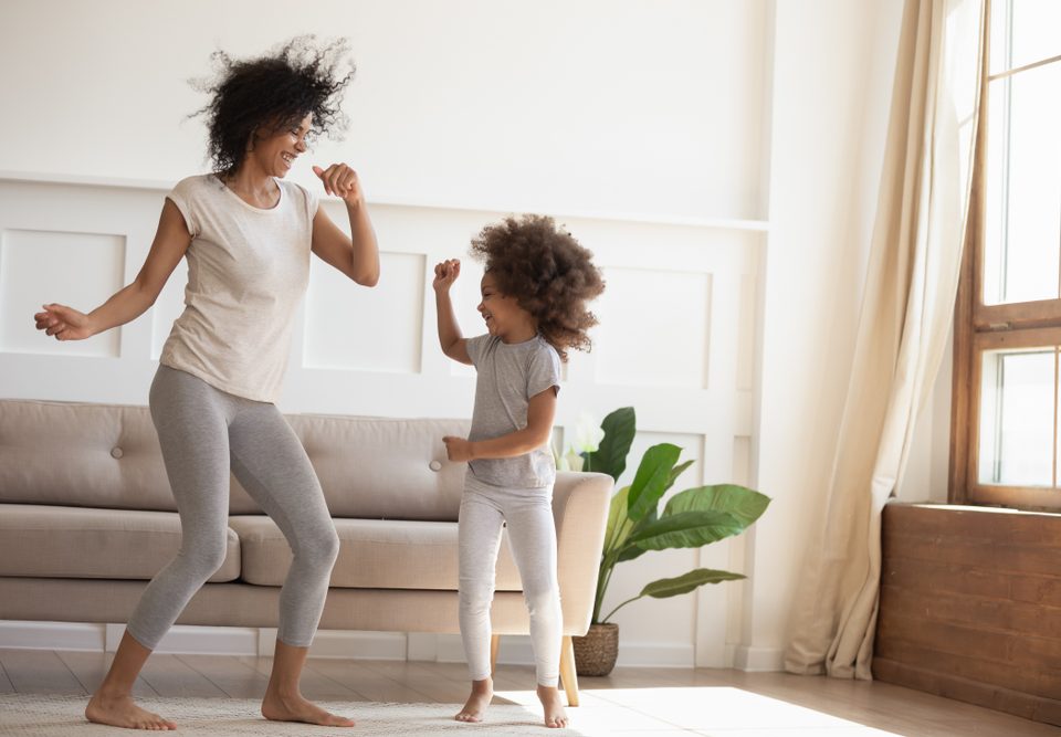 family dancing